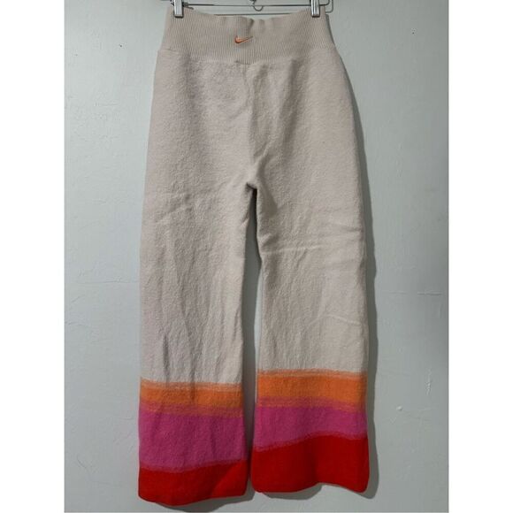 Nike Yoga wool pant trouser Therma fit ivory ombre pink - Picture 9 of 11